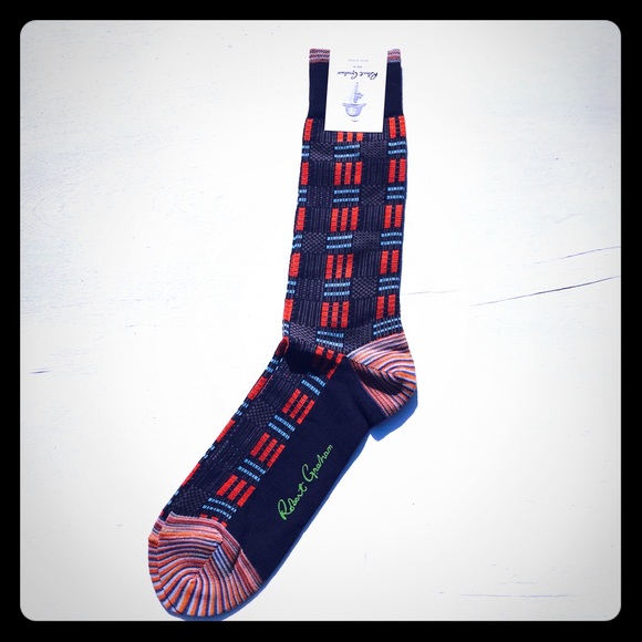 Robert Graham Underwear & Socks Robert Graham Grid Patterned Navy